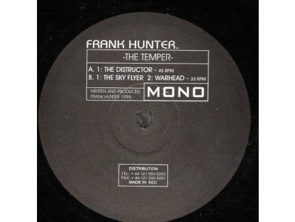 Frank Hunter ‎– The Temper