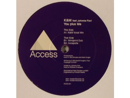 K & M Featuring Johnnie Fiori ‎– You Plus Me