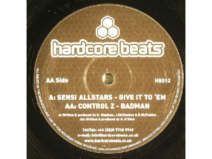 Sensi Allstars / Control Z ‎– Give It To 'Em / Badman