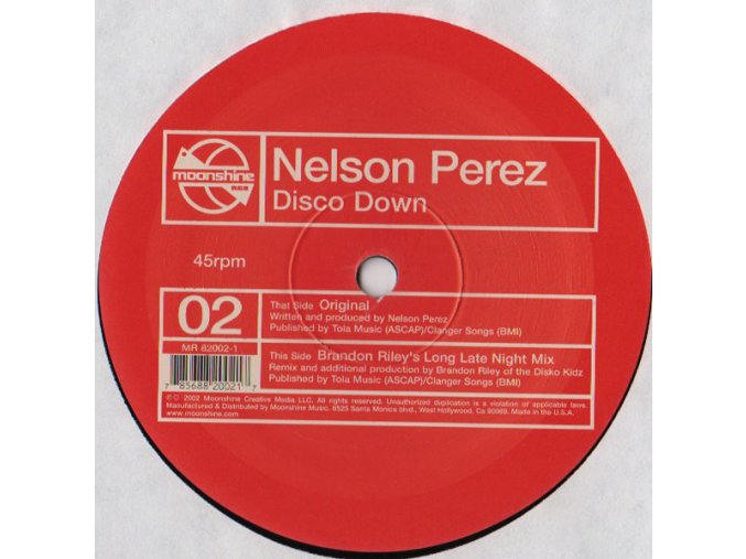 Nelson Perez ‎– Disco Down