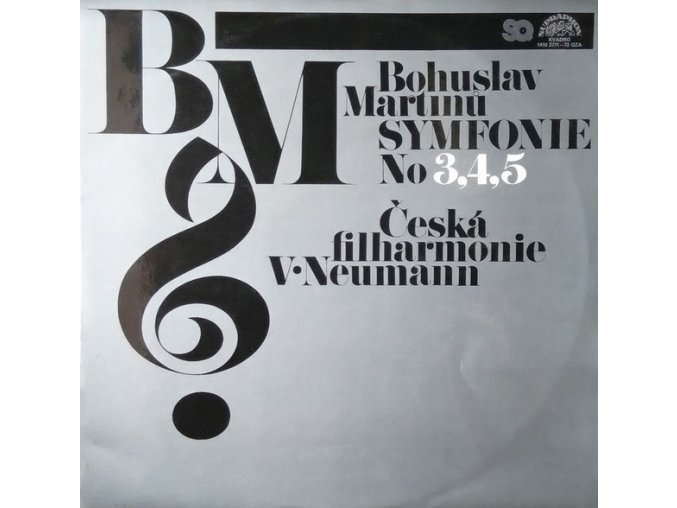 Bohuslav Martinů, Česká Filharmonie, V•Neumann ‎– Symfonie No 3, 4, 5