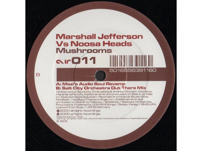 Marshall Jefferson vs. Noosa Heads ‎– Mushrooms