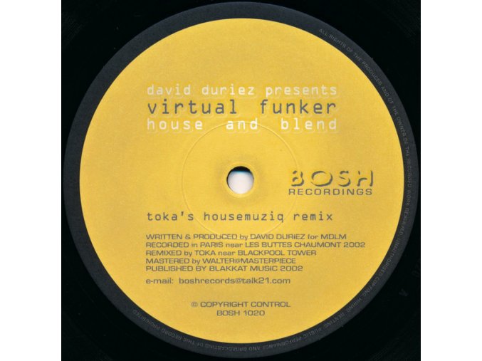 David Duriez Presents Virtual Funker ‎– House And Blend