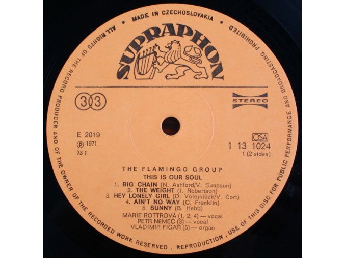 The Flamingo Group Featuring Marie Rottrová & Petr Němec – This Is Our Soul