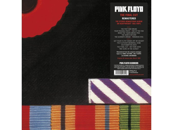 Pink Floyd ‎– The Final Cut Reissue, Remastered, 180g