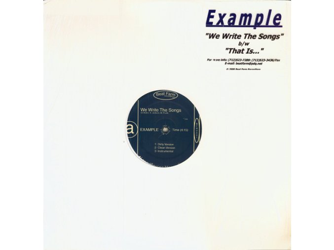 Example – We Write The Songs b/w That Is...