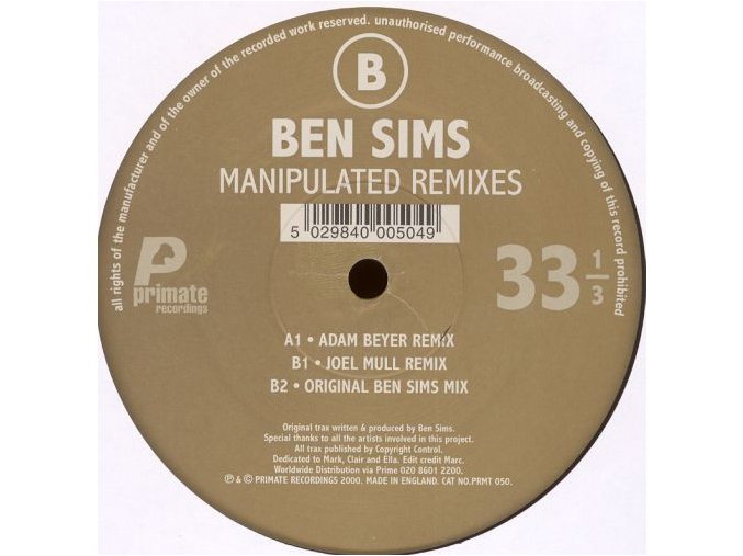 Ben Sims – Manipulated Remixes
