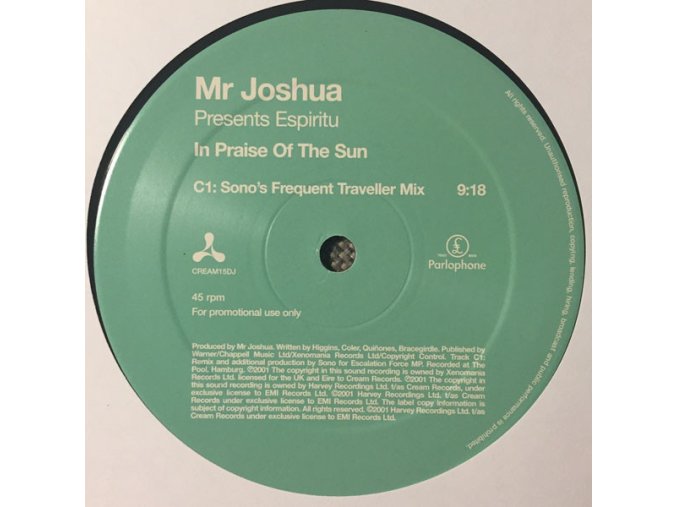 Mr Joshua Presents Espiritu – In Praise Of The Sun C/D