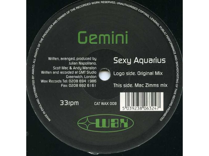 Gemini ‎– Sexy Aquarius