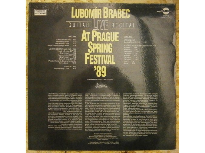 Lubomír Brabec – At Prague Spring Festival '89
