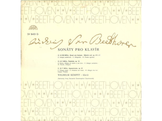 Ludwig van Beethoven, Wilhelm Kempff ‎– Sonáty Pro Klavír