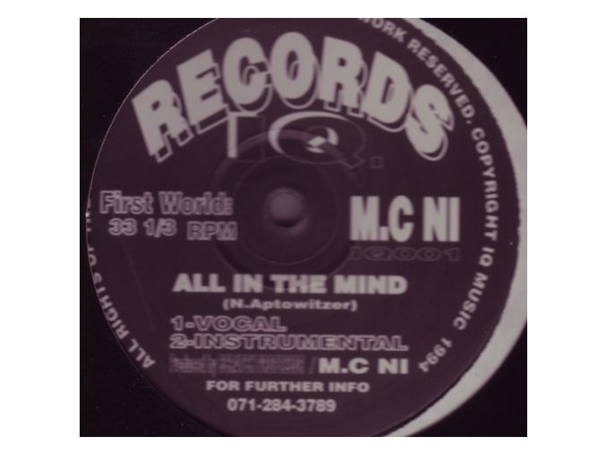 MC NI ‎– All In The Mind