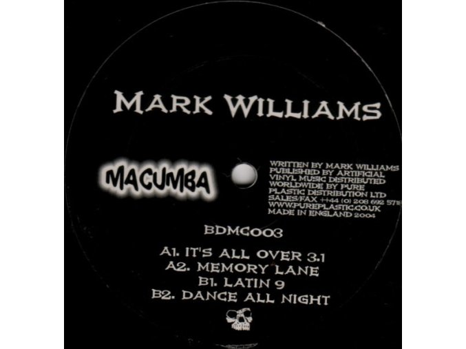 Mark Williams ‎– It's All Over 3.1