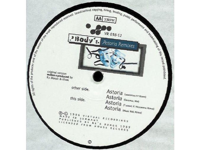 2 Body's – Astoria (Remixes)