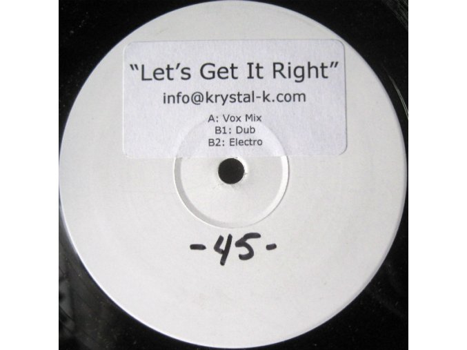 Krystal K ‎– Let's Get It Right