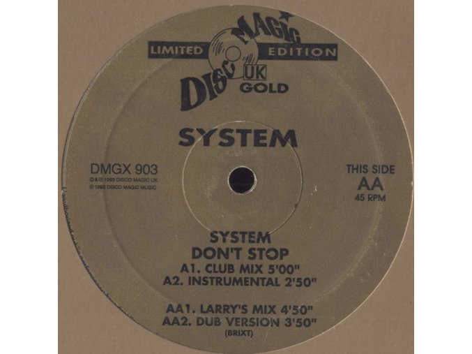 System ‎– Don't Stop