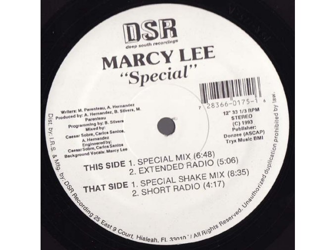 Marcy Lee ‎– Special