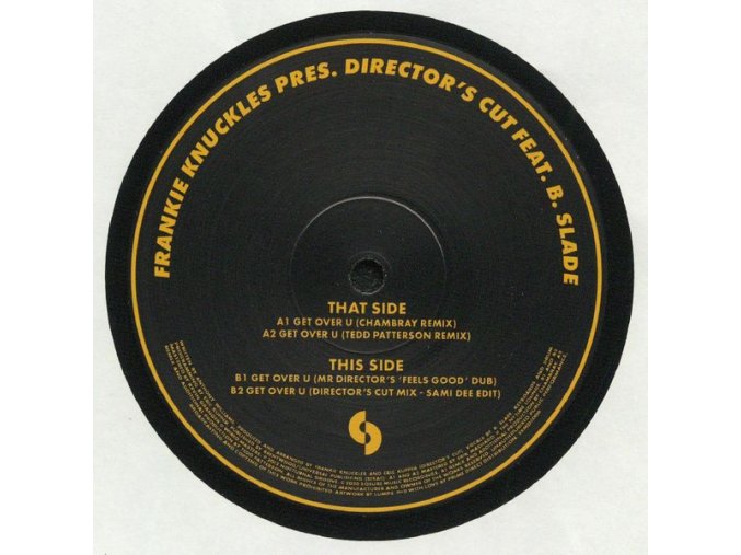 Frankie Knuckles Pres. Director's Cut Feat. B. Slade ‎– Get Over U