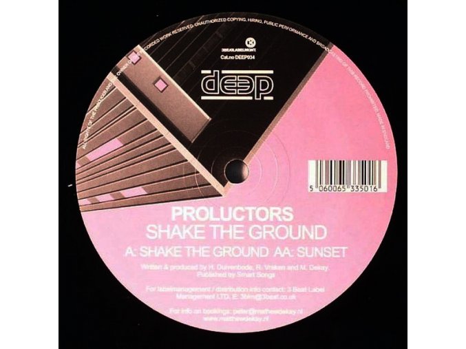 Proluctors ‎– Shake The Ground / Sunset