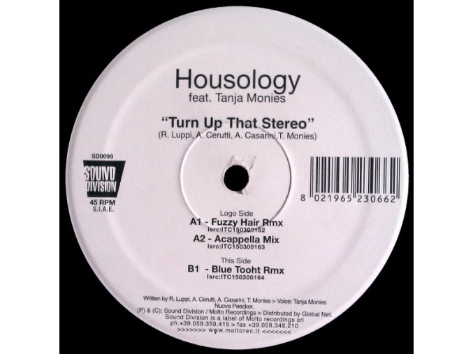 Housology ‎– Turn Up That Stereo