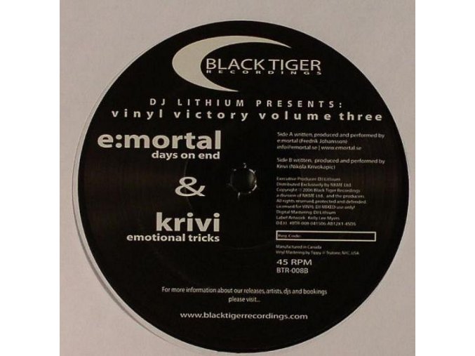 E:Mortal / Krivi ‎– Vinyl Victory (Volume 3)