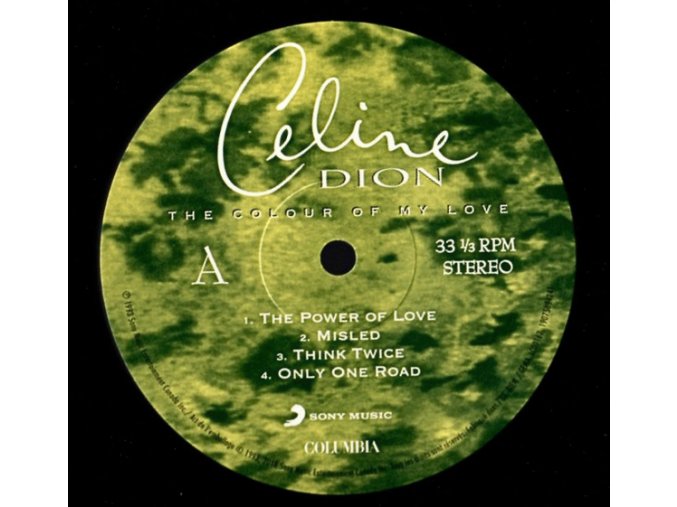 Celine Dion ‎– The Colour Of My Love