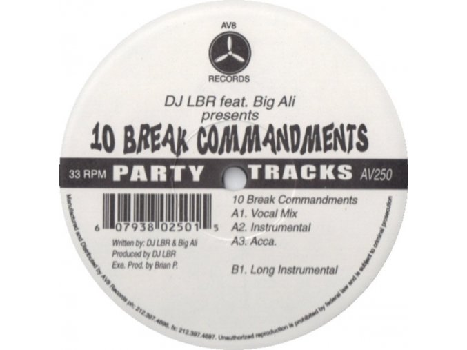 DJ LBR Feat. Big Ali ‎– 10 Break Commandments
