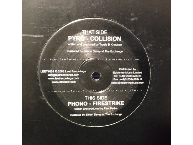 Pyro / Phono ‎– Collision / Fire Strike