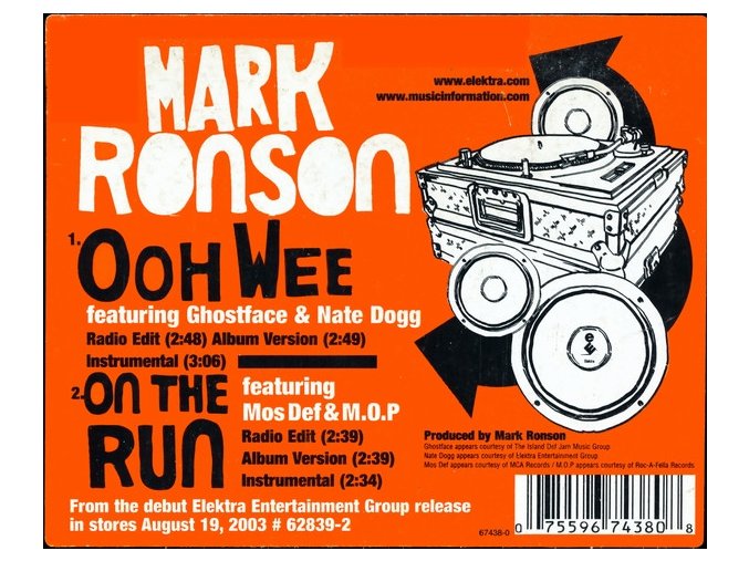 Mark Ronson ‎– Ooh Wee / On The Run