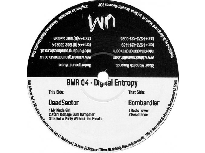 Deadsector / Bombardier ‎– Digital Entropy