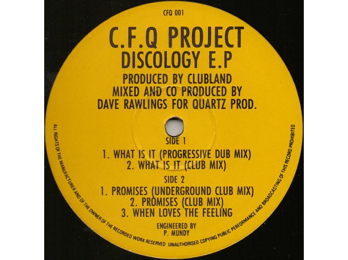 C.F.Q Project ‎– Discology E.P