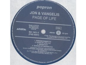 Jon And Vangelis – Page Of Life