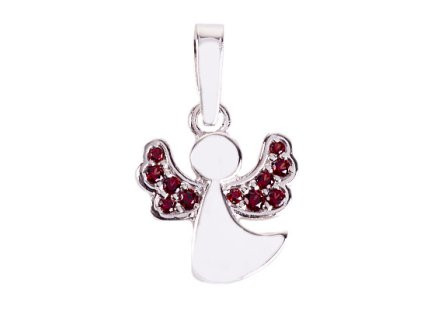 silver pendant with czech garnet (6471508)