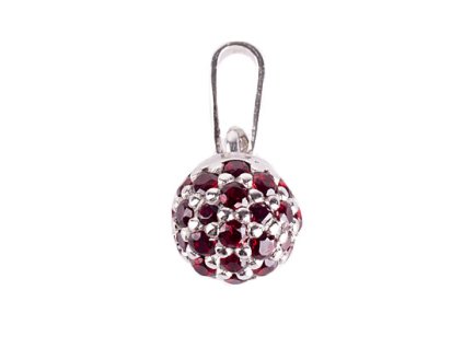 silver pendant with czech garnet (6471504)