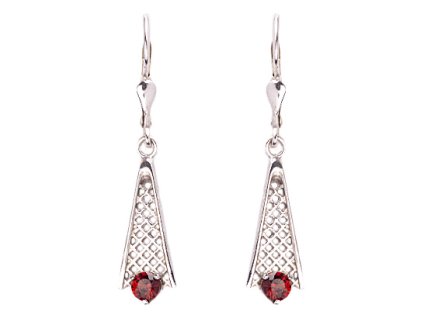 garnet earrings (2116-4)