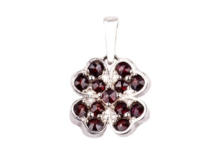 garnet - silver pendant (1011)