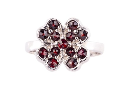 garnet - silver ring (3011)