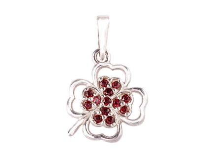 garnet - silver pendant (1637)