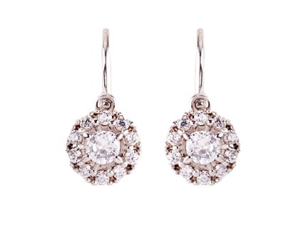 zirkon - zlaté dětské náušnice (U3-14-5B)