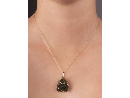 vltavín - zlatý přívěsek (Au002)