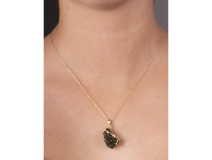 vltavín - zlatý přívěsek (Au006)