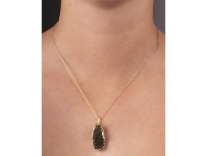 vltavín - zlatý přívěsek (Au010)