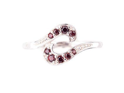 garnet - silver ring (3630)