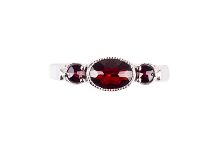 silver ring with czech garnet (6270560)