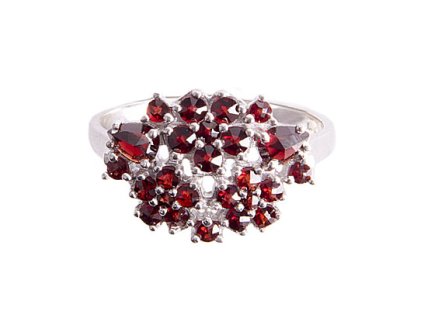 silver ring with czech garnet (6271047)