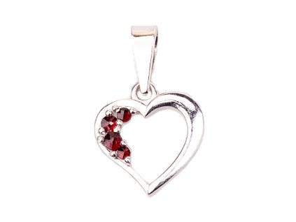 silver pendant with czech garnet (6471412)
