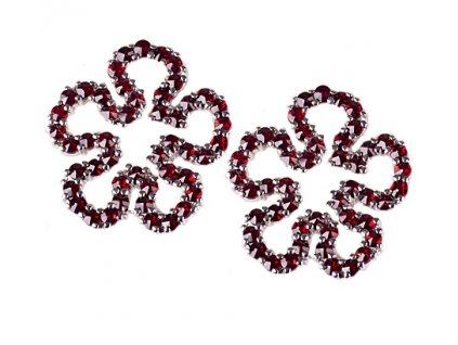 Český granát náušnice Květiny (6371206)