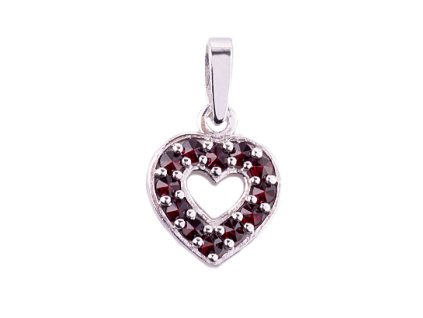 silver pendant with czech garnet (6470029)