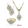 SET No. 5 emerald and diamond Au