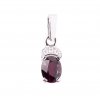 Czech garnet with diamond pendant (2471505 B)